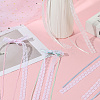 8Pcs 4 Colors Lace Bowknot Polyester Alligator Hair Clips PHAR-CY0001-01-7