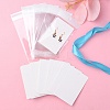 100Pcs Rectangle Paper One Pair Earring Display Cards with Hanging Hole CDIS-YW0001-02B-6