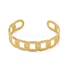 304 Stainless Steel Oval Open Cuff Bangles for Women BJEW-E100-05G-2