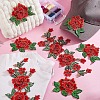 Flower Embroidery Polyester Cloth Iron On Patches PATC-GA0001-53-5