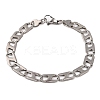 Tarnish Resistant 201 Stainless Steel Mariner Link Chain Bracelets BJEW-B078-55P-1