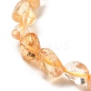 Natural Citrine Bead Stretch Bracelets LS-BJEW-K213-44-2