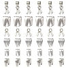 90Pcs 6 Styles 201 & 304 Stainless Steel Snap on Bails STAS-YW0003-28-1