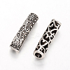 Tube Tibetan Style Alloy Beads TIBEB-O009-02AS-2
