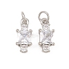 Brass Pave Cubic Zirconia Pendants KK-Z146-02P-01-1