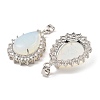Opalite & Rhinestone Pendants G-K338-31P-03-2