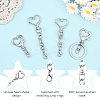 20Pcs 4 Styles Zinc Alloy Keychain Clasps FIND-SP0004-22-3