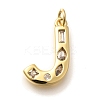 Brass Micro Pave Clear Cubic Zirconia Pendants KK-G521-01G-J-1