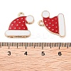 Christmas Theme Barrel Plating Alloy Enamel Pendants PALLOY-S192-01KCG-03-3