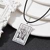 Tarot Card 201 Stainless Steel Pendant Necklaces NJEW-JN04496-04-2