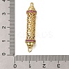 Rack Plating Brass Micro Pave Cubic Zirconia Hollow Column Links Connector Charms ZIRC-F142-50B-G02-3