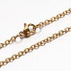 304 Stainless Steel Cable Chain Necklaces NJEW-E026-15G-1