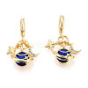 Brass Micro Pave Cubic Zirconia European Dangle Charms KK-N271-13G-1