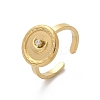 304 Stainless Steel Cubic Zirconia Cuff Rings for Women RJEW-D302-02G-08-2