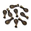 Tibetan Style Glue-on Flat Pad Bails X-TIBEP-2406-AB-FF-3