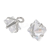 Brass Pave Cubic Zirconia Charms CU-CBABEB3-05P-02-2
