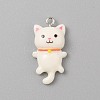 Opaque Resin Cat Pendants CRES-TAC0010-07D-1