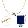 Brass Singapore Chain Necklace NJEW-TA0001-17-4