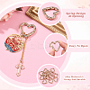 20Pcs Zinc Alloy Rhinestone Spring Gate Rings FIND-SP0004-36LG-3