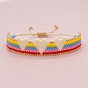 Friendship Heart Loom Pattern MIYUKI Seed Beads Bracelets for Women BJEW-C011-32-3