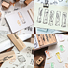Gorgecraft Plants and Flowers Style Wooden Rubber Stamps DIY-GF0001-30-6