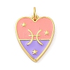 Brass Enamel Pendants KK-Z077-01G-05-1
