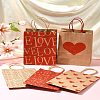 12Pcs 5 Styles Valentine's Day Heart Printed Paper Bags CARB-FS0001-07-9