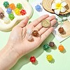 Handmade Nylon Wired Glass Beaded Pendants with Glass Pearl Round Bead PALLOY-CJ00105-4
