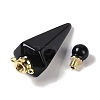 Natural & Synthetic Mixed Gemstone Faceted Cone Openable Perfume Bottle Big Pendants G-L524-18G-4