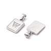 304 Stainless Steel Pave Shell Pendants STAS-G327-01P-W-2