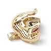 Real 18K Gold Plated Rack Plating Brass Micro Pave Clear Cubic Zirconia Pendants KK-C015-13G-01-3