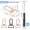 6 Sets 3 Colors Alloy Swivel Lobster Claw Clasps FIND-PH0003-90-3