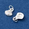 925 Sterling Silver Shell Charms with Jump Rings STER-K181-07S-2