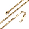 2.5MM 304 Stainless Steel Rope Chain Necklaces NJEW-T016-26G-4