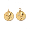 Brass Micro Pave Clear Cubic Zirconia Pendants KK-E068-VF345-2