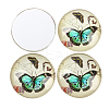 Butterfly Printed Glass Half Round/Dome Cabochons X-GGLA-N004-25mm-C-3