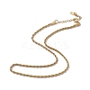 Ion Plating(IP) 304 Stainless Steel Rope Chain Necklace for Men Women NJEW-K245-023A-1