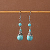 Bohemian tassel turquoise earrings JU8957-8-1