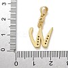 Brass Micro Pave Cubic Zirconia Pendants KK-M319-02G-W-3