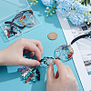 2Pcs Natural & Synthetic Gemstone Tree of Life Pendant Decorations HJEW-UN00077-3