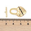 Brass Enamel Toggle Clasps KK-K391-13G-4