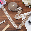 24M Polyester Flower Jacquard Ribbons OCOR-WH0045-22A-4