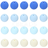 Rubberized Style Imitated Silicone Acrylic Beads MACR-PA0001-06A-02-6