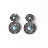 Synthetic Turquoise Pendants PALLOY-N157-035-1
