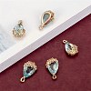 5Pcs 5 Colors Transparent Glass Pendants GLAA-YW0005-79-5