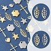 60Pcs 10 Styles 304 Stainless Steel Pendants STAS-FS0001-78-3