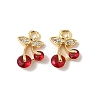Brass Micro Pave Cubic Zirconia Pendants KK-D373-03B-G-1