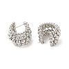 Brass Round Stud Earrings EJEW-D065-01P-2