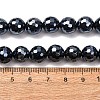 Electroplated Natural Agate Beads Strands G-B191-A07-10mm-18-5