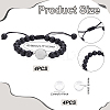DIY Synthetic Black Stone & Glass Bracelets Making Kits BJEW-UN00024-3